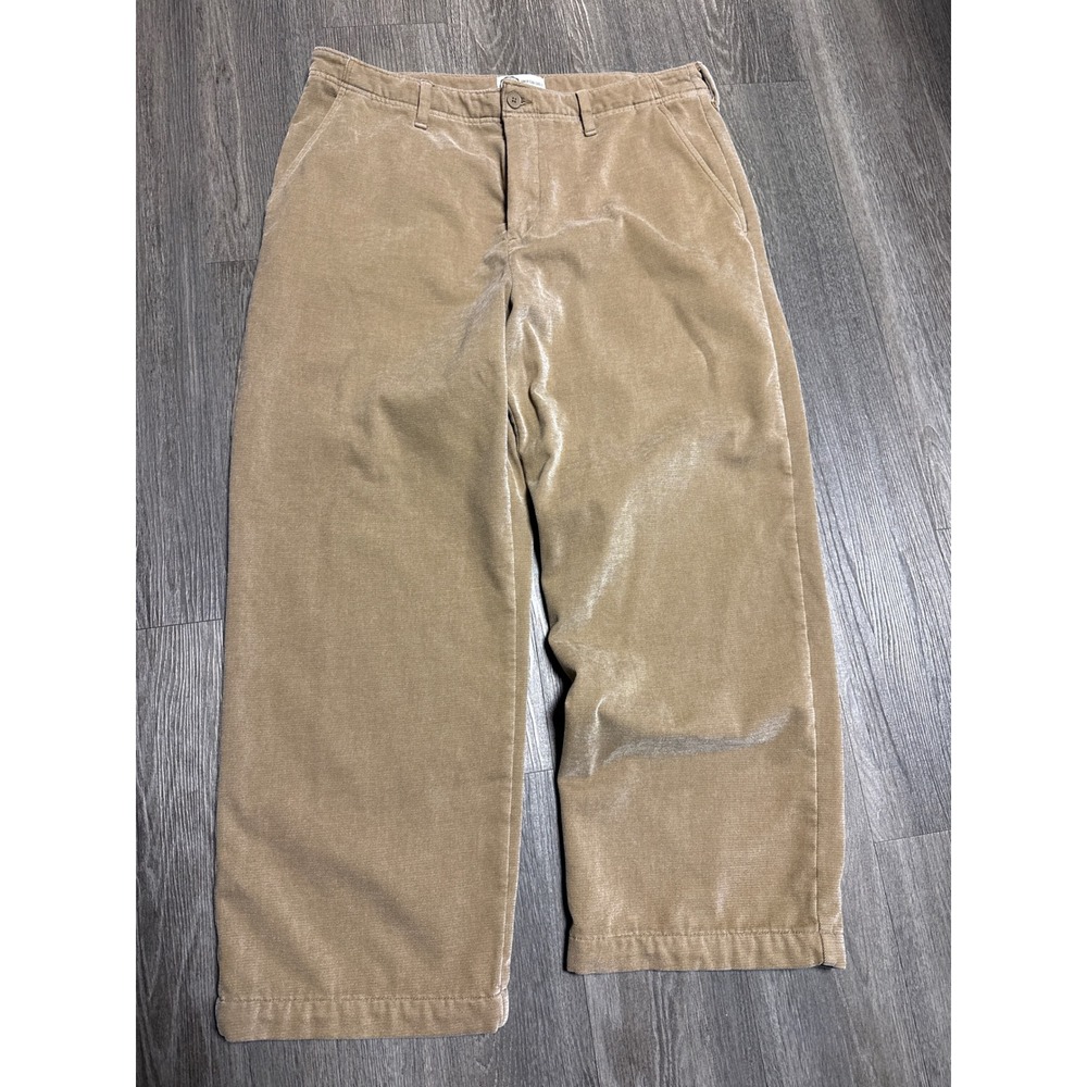 American Eagle x Tru Kolors Mens Tan Corduroy Wide Leg Pants 36x32 Khaki